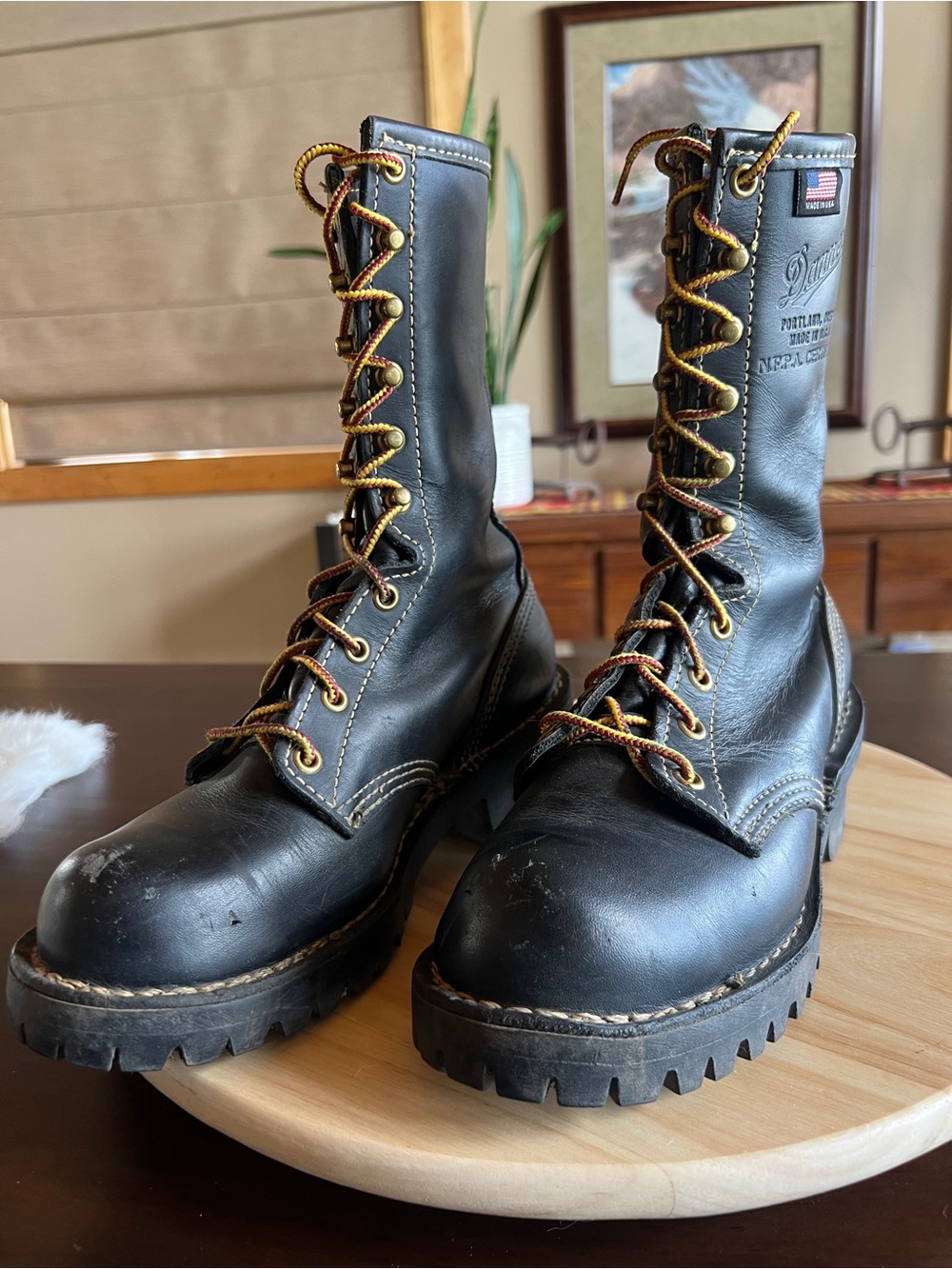 Black Leather Lace-Up Danner